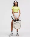 Lululemon Tight-fit Cropped Shelf-bra T-shirt Medium Support, B/c Cup