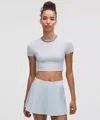 Lululemon Tight-fit Cropped Shelf-bra T-shirt Medium Support, B/c Cup