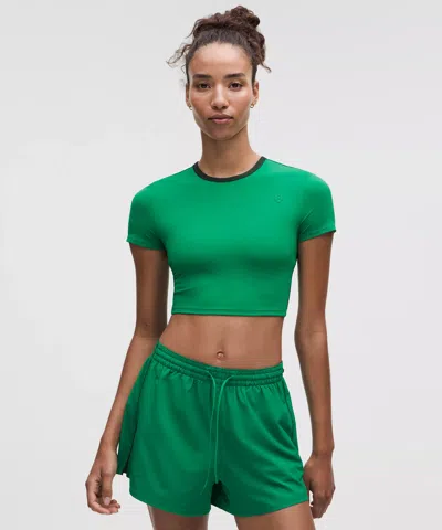 Lululemon Tight-fit Cropped Shelf-bra T-shirt Light Support, B/c Cup