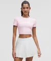 Lululemon Tight-fit Cropped Shelf-bra T-shirt Light Support, B/c Cup