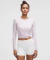 Lululemon Time To Restore Long-sleeve Shirt Nulu In Pink