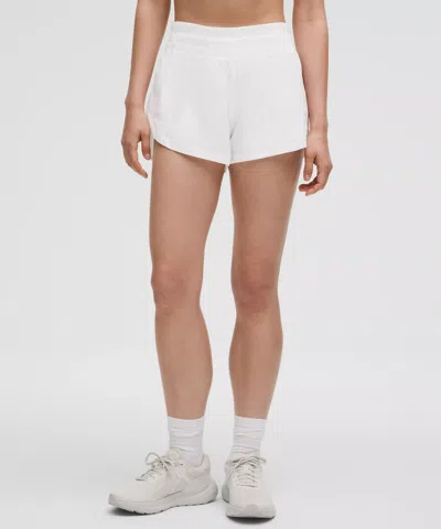 Lululemon Track That High-rise Lined Shorts 3" In White