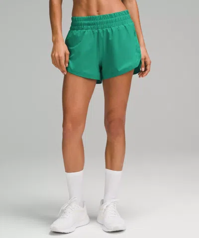 Lululemon Track That High-rise Lined Shorts 3" In Green