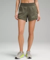 Lululemon Track That High-rise Lined Shorts 5" In Green