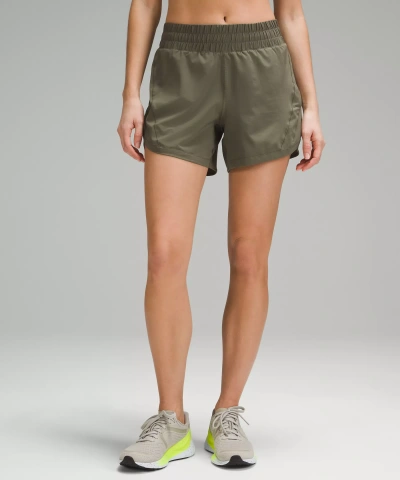 Lululemon Track That High-rise Lined Shorts 5" In Green