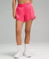 Lululemon Track That High-rise Lined Short 5" In Pink