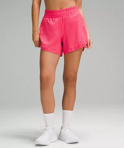 Lululemon Track That High-rise Lined Shorts 5" In Pink