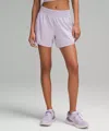 Lululemon Track That High-rise Lined Shorts 5" In Purple