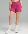 Lululemon Track That High-rise Lined Shorts 5" In Pink