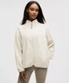 Lululemon Tumbled Fleece Full-zip Jacket In White