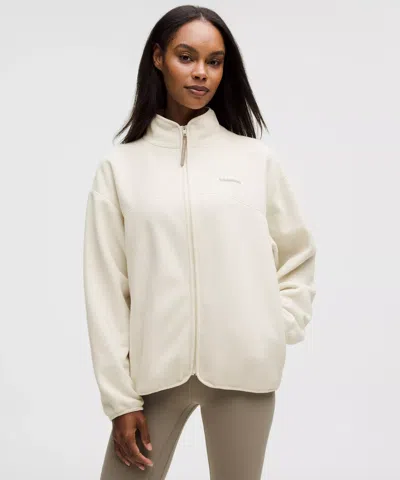 Lululemon Tumbled Fleece Full-zip Jacket In White