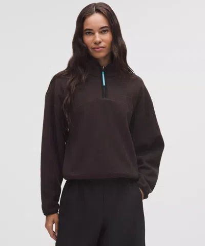 Lululemon Tumbled Fleece Half-zip Jacket In Black