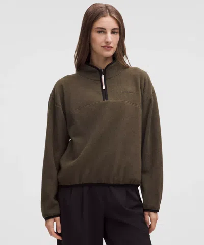 Lululemon Tumbled Fleece Half-zip Jacket In Green