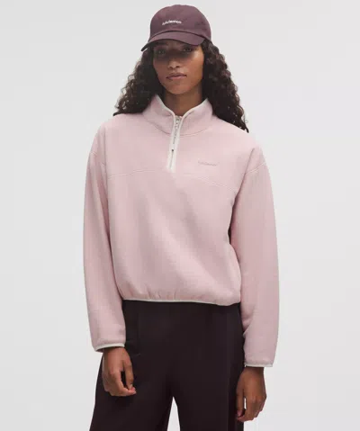 Lululemon Tumbled Fleece Half-zip Jacket In Pink