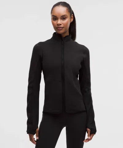 Lululemon Tumbled Fleece Running Jacket In Black