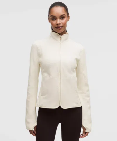 Lululemon Tumbled Fleece Running Jacket In White
