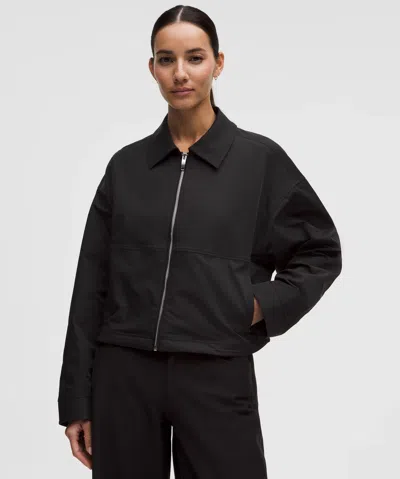 Lululemon Twill Collared Jacket In Black