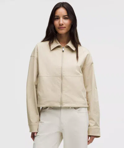 Lululemon Twill Collared Jacket In Nude