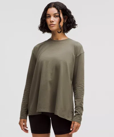 Lululemon Twist-back Relaxed-fit Long-sleeve Shirt In Green