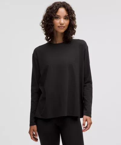 Lululemon Twist-back Relaxed-fit Long-sleeve Shirt In Black