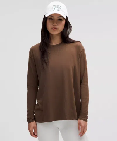 Lululemon Twist-back Relaxed-fit Long-sleeve Shirt In Brown