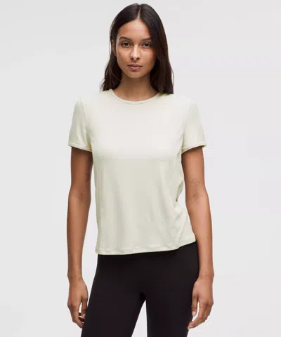 Lululemon Twist-back Soft Ribbed Short-sleeve Top Shirt In Neutral