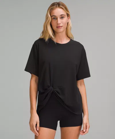 Lululemon Twist-front Oversized T-shirt In Black