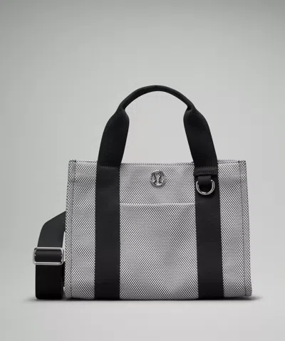 Lululemon Two-tone Canvas Tote Bag Mini 4.5l In Black