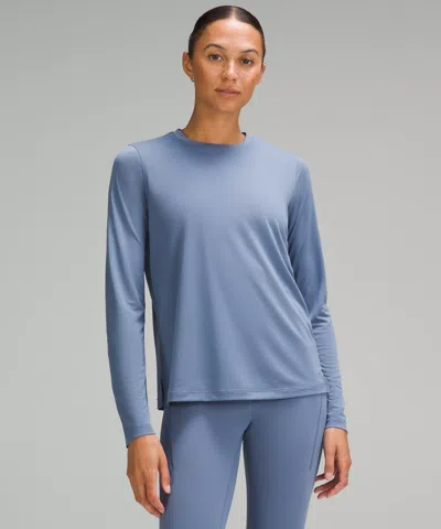 Lululemon Ultralight Hip-length Long-sleeve Shirt In Blue