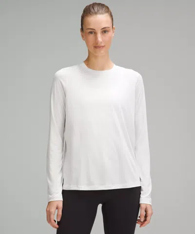 Lululemon Ultralight Hip-length Long-sleeve Shirt In White