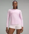 Lululemon Ultralight Hip-length Long-sleeve Shirt In Pink