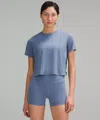Lululemon Ultralight Waist-length T-shirt In Blue