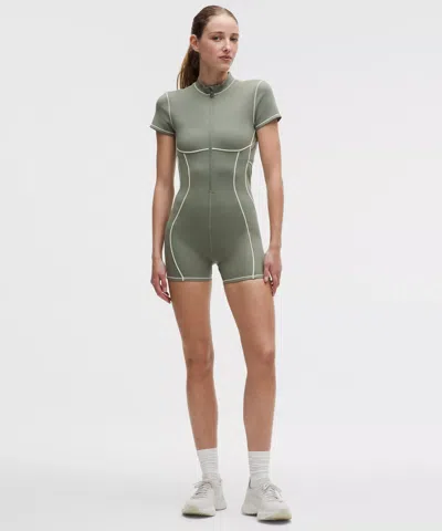 Lululemon Ultralu Contour-seam Onesie 4" In Gold