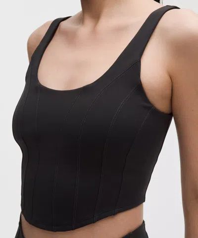Lululemon Ultralu Corset-stitch Tank Top In Black