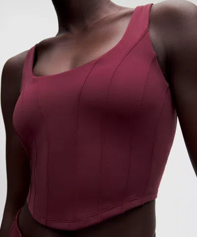 Lululemon Ultralu Corset-stitch Tank Top In Brown