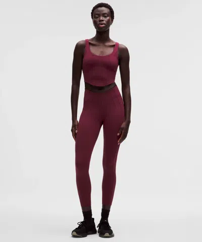 Lululemon Ultralu Corset-stitch Tight 25" In Brown