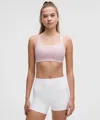Lululemon Ultralu Square-neck Workout Bra Medium Support, B/c Cup In White