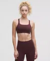 Lululemon Ultralu Square-neck Workout Bra Medium Support, B/c Cup In Burgundy