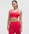 Lululemon Ultralu Square-neck Workout Bra Medium Support, B/c Cup In Red