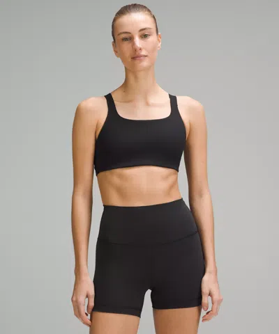 Lululemon Ultralu Square-neck Workout Bra Medium Support, B/c Cup In Black