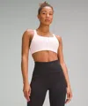 Lululemon Ultralu Square-neck Workout Bra Medium Support, D/dd Cup In Pink