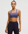 Lululemon Ultralu Square-neck Workout Bra Medium Support, B/c Cup In Purple
