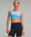 Lululemon Ultralu Square-neck Workout Bra Medium Support, D/dd Cup In Blue