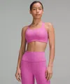 Lululemon Ultralu Square-neck Workout Bra Medium Support, D/dd Cup In Gold