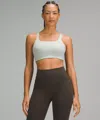 Lululemon Ultralu Square-neck Workout Bra Medium Support, D/dd Cup In Blue
