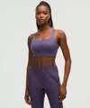 Lululemon Ultralu Square-neck Workout Bra Medium Support, D/dd Cup In Purple