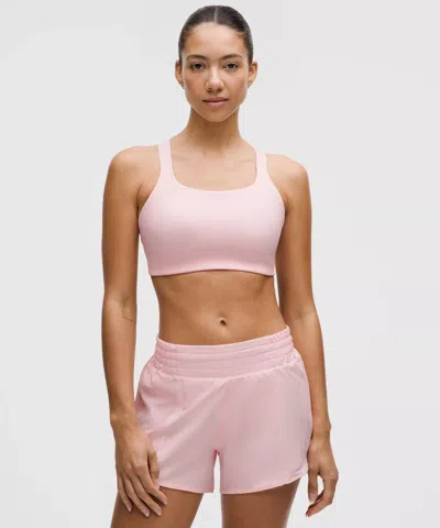 Lululemon Ultralu Square-neck Workout Bra In Pink