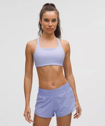 Lululemon Ultralu Square-neck Workout Bra In Purple