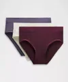 Lululemon Underease High-rise Bikini Underwear 3 Pack In Multi