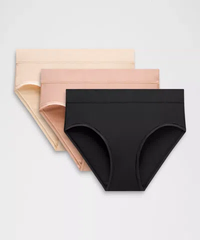 Lululemon Underease High-rise Bikini Underwear 3 Pack In Multi